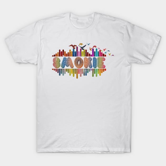 Tone Color Wave With Name-Smokie T-Shirt by Mysimplicity.art